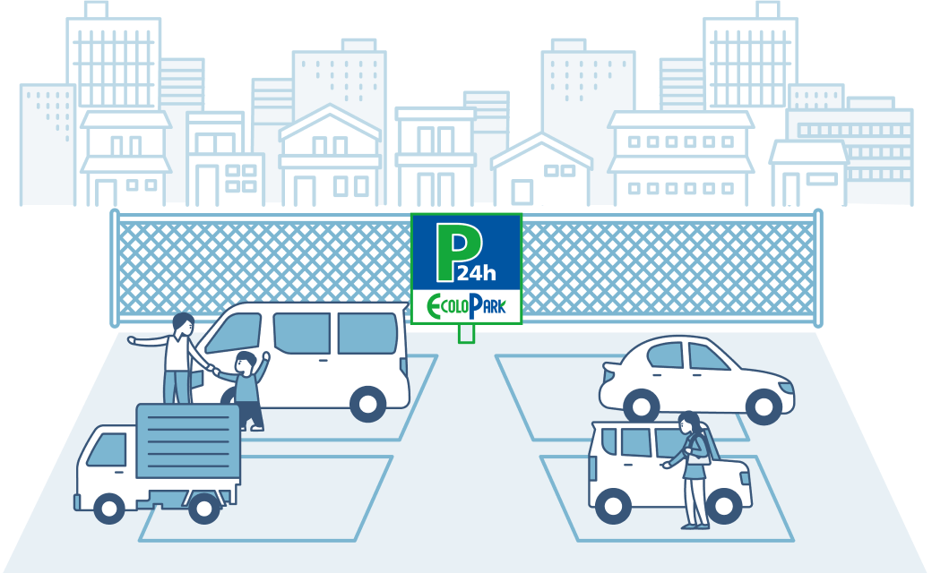 駐車場1台から対応、最短1ヶ月スピード設営